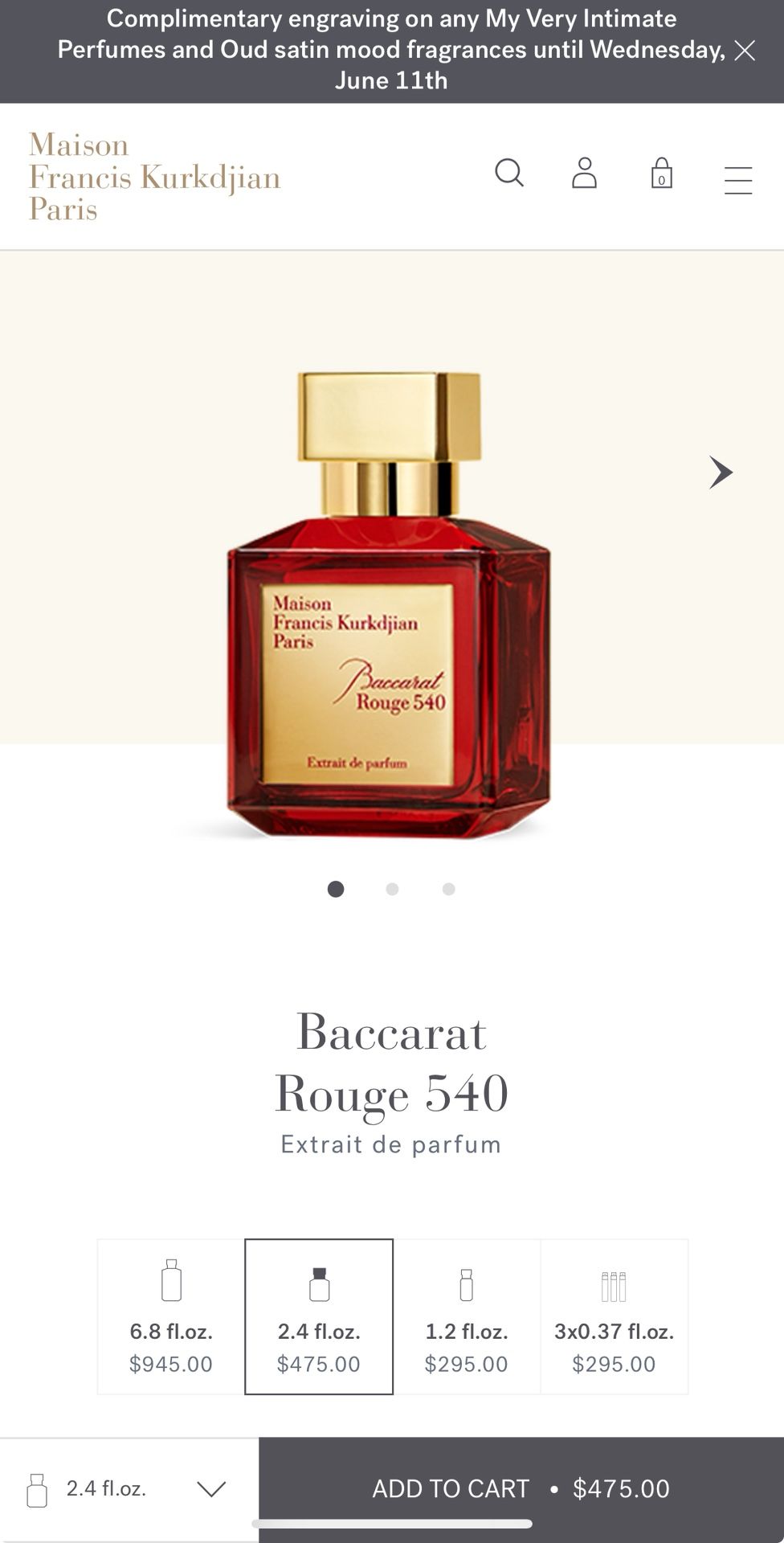Baccarat Rouge 540