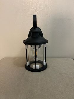 New Black Outdoor Wall Lantern Light Fixture , Dusk to Dawn Sensor