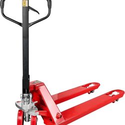 Standard Manual Pallet Jack, 27" W x 48" L, 5500lbs Capacity for Warehouse, Workshop