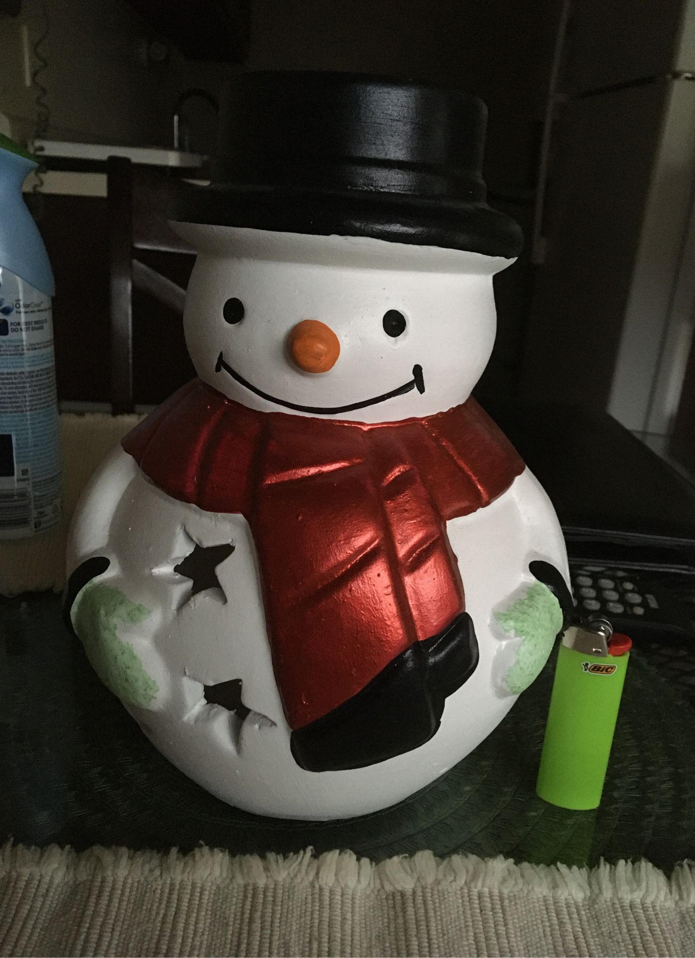 Christmas Snowman Candle Holder