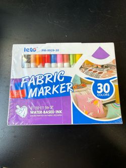 30 Pcs Colored Fabric Pens Set