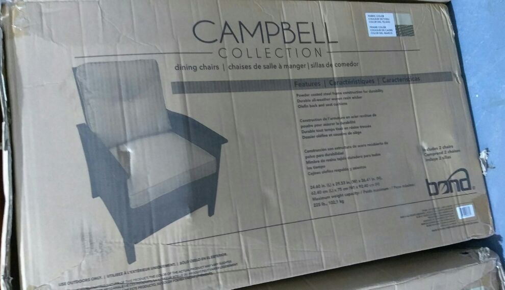 Campbell 2pk Wicker Dining Chairs