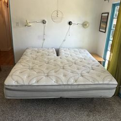i8 Sleep Number King Size Bed * Mattress & Frame * Coffee Stain - see pics * 