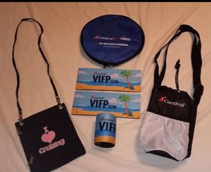 lot of 6 pieces Carnival cruise line items ALL for $20 FIRM!