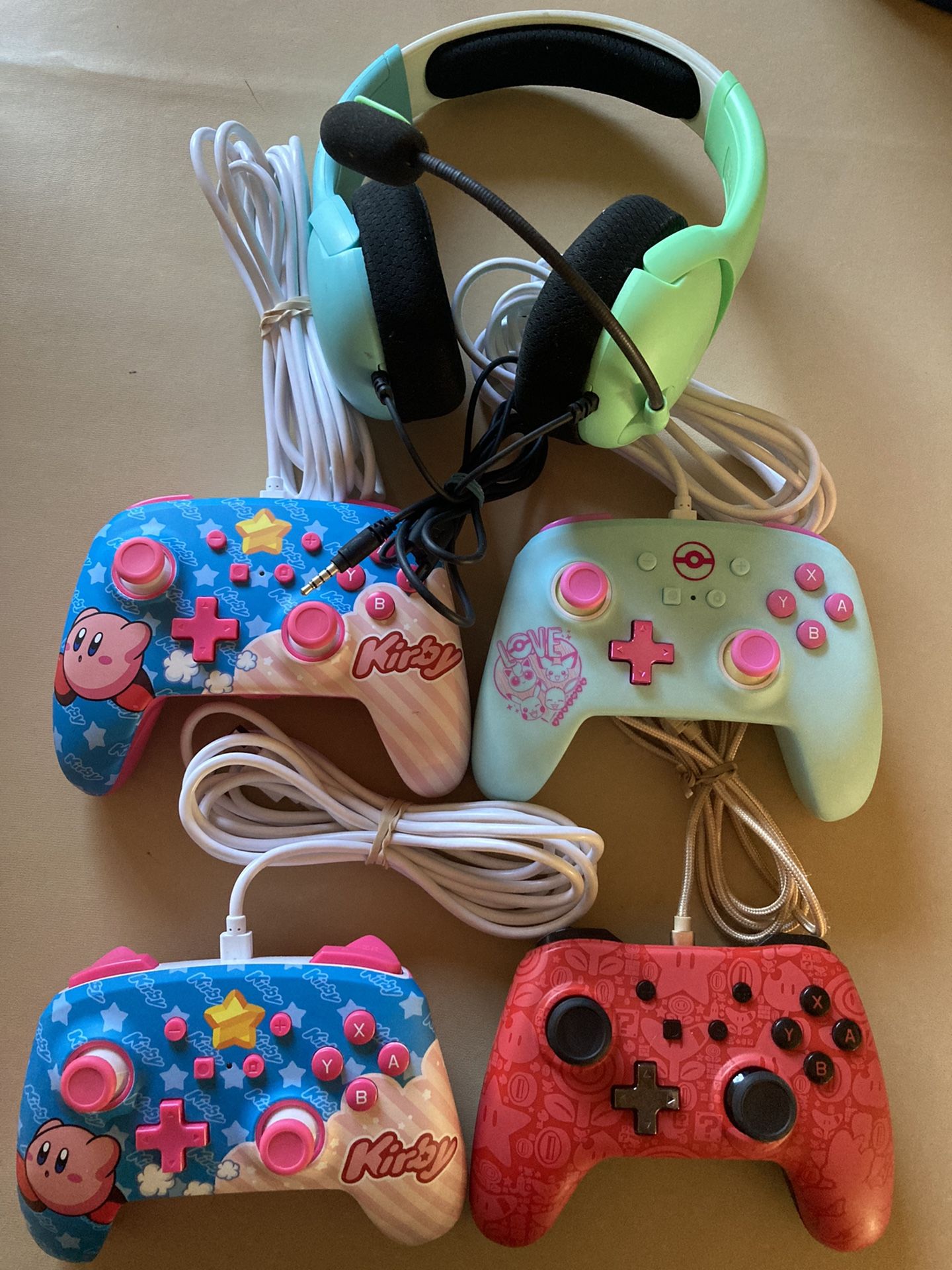 Nintendo switch headset and wire controller please read description