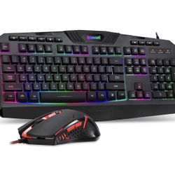 Redragon S101 Gaming Keyboard, M601 Mouse, RGB Backlit Gaming Keyboard, Programmable Backlit Mouse, Value Combo Set [New Version]