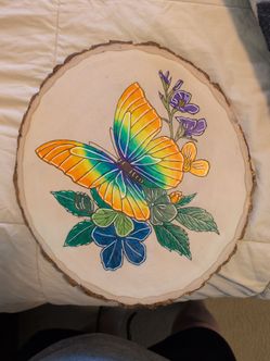 Butterfly wood art