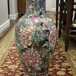 Oriental Multi-colored Vase (Price Reduced)