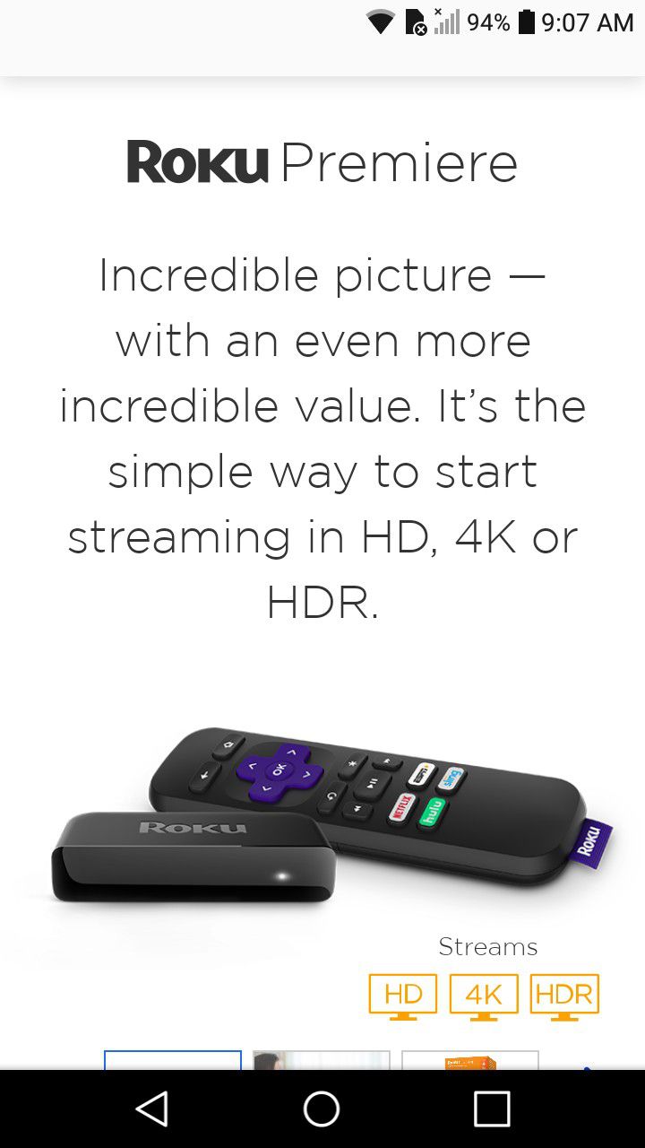 Roku Premiere Plus streaming device