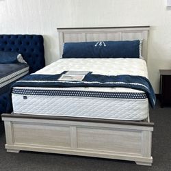 Farmhouse Queen Size Bed Frame