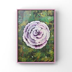 11x14 Acrylic Rose Painting