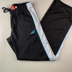 PUMA Men’s Medium Black Sweatpants With Stripe