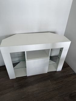 White TV Console