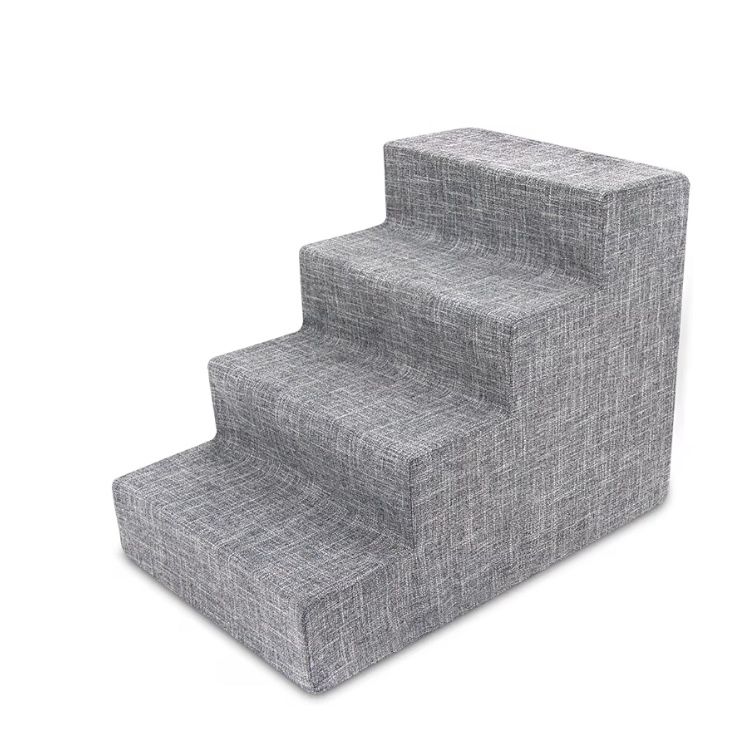 Pet Steps, thick foam, 4 steps 18” high 15” wide Gray tweed