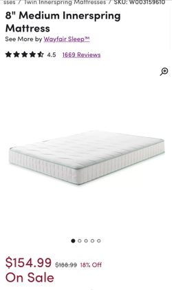 8 Inch Inner Spring Matress - brand New 