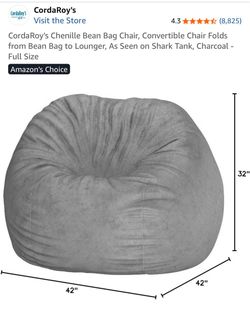 CordaRoy's Chenille Bean Bag Chair Full Size