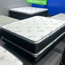 Huge sale for Mattress And Box Twin size mattress and box 150.$ full 190$ Queen 200$ king 290$. Mattress And Box and frame and headboard. King 580$ Qu