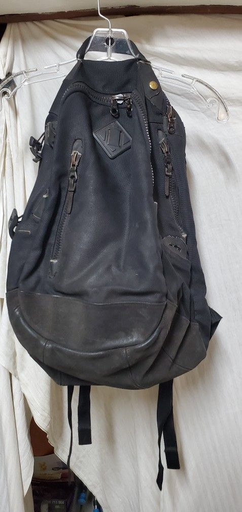 Visvim Black Tactical Leather Bottom Backpack Rare