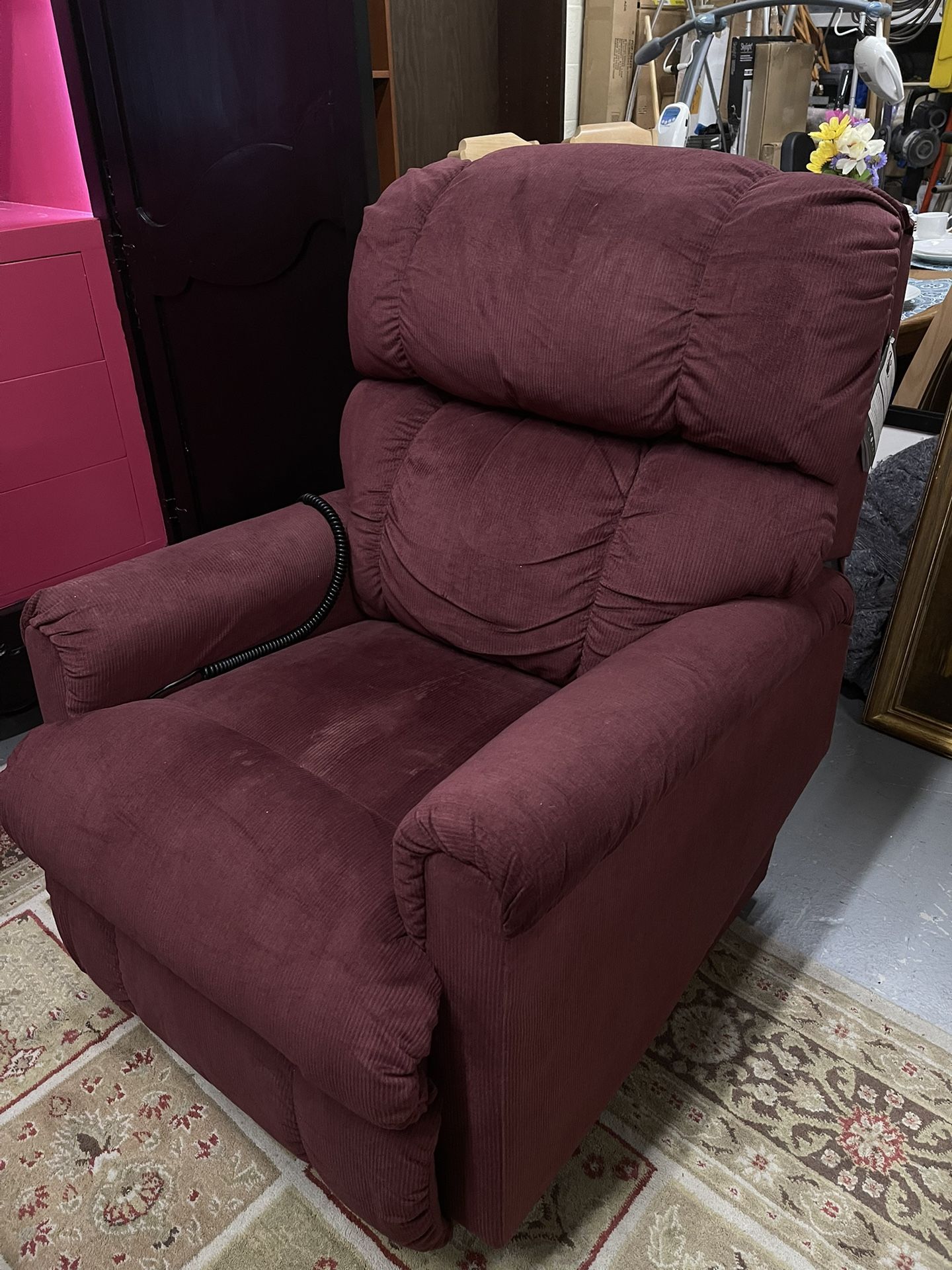 Burgundy La-Z-Boy Platinum Power Lift Recliner 