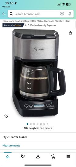 Capresso 5cup Mini Drip Coffee Maker 5