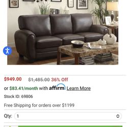Leather Couch 