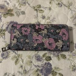 Beautiful Large Blue/purple Authentic Coach Wallet