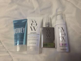 Professional Color Wow hair care collection includes Dream Coat Supernatural Spray, Dream Cocktail Coconut-Infused Leave-In Smoothing Treatment, and C