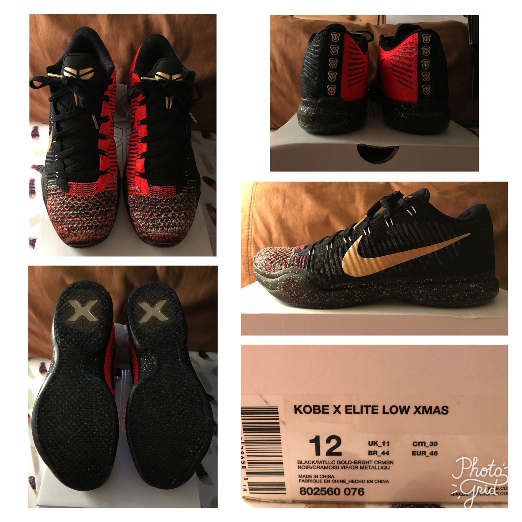 Nike Kobe x elite Christmas size 12 (lebron, kyrie, adidas, kobe, reebok, kd, cp3, pg)