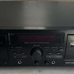JVC TD-W354BK Auto Reverse Dual Cassette Tape Deck Recorder