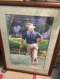 Golf - The Masters - Greg Norman at Augusta Watercolor Print