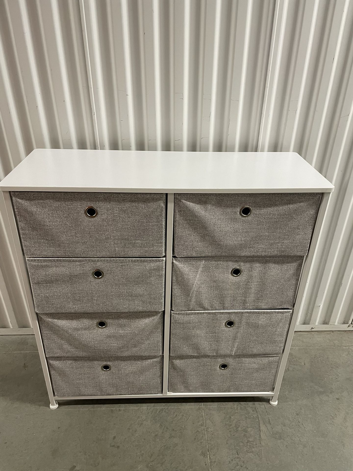 8- wooden frame w/fabric dresser