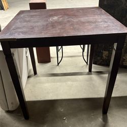 Dark Cherry Wood Table-Solid & Stylish 