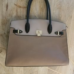 Large Purse | Tan/Black/Gold