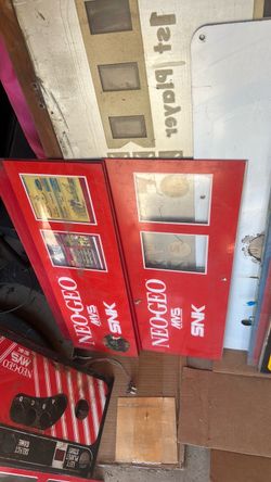 Lot of Neo geo 2 slot 4 slot Arcade video game marquee headers signs and control panel overlay