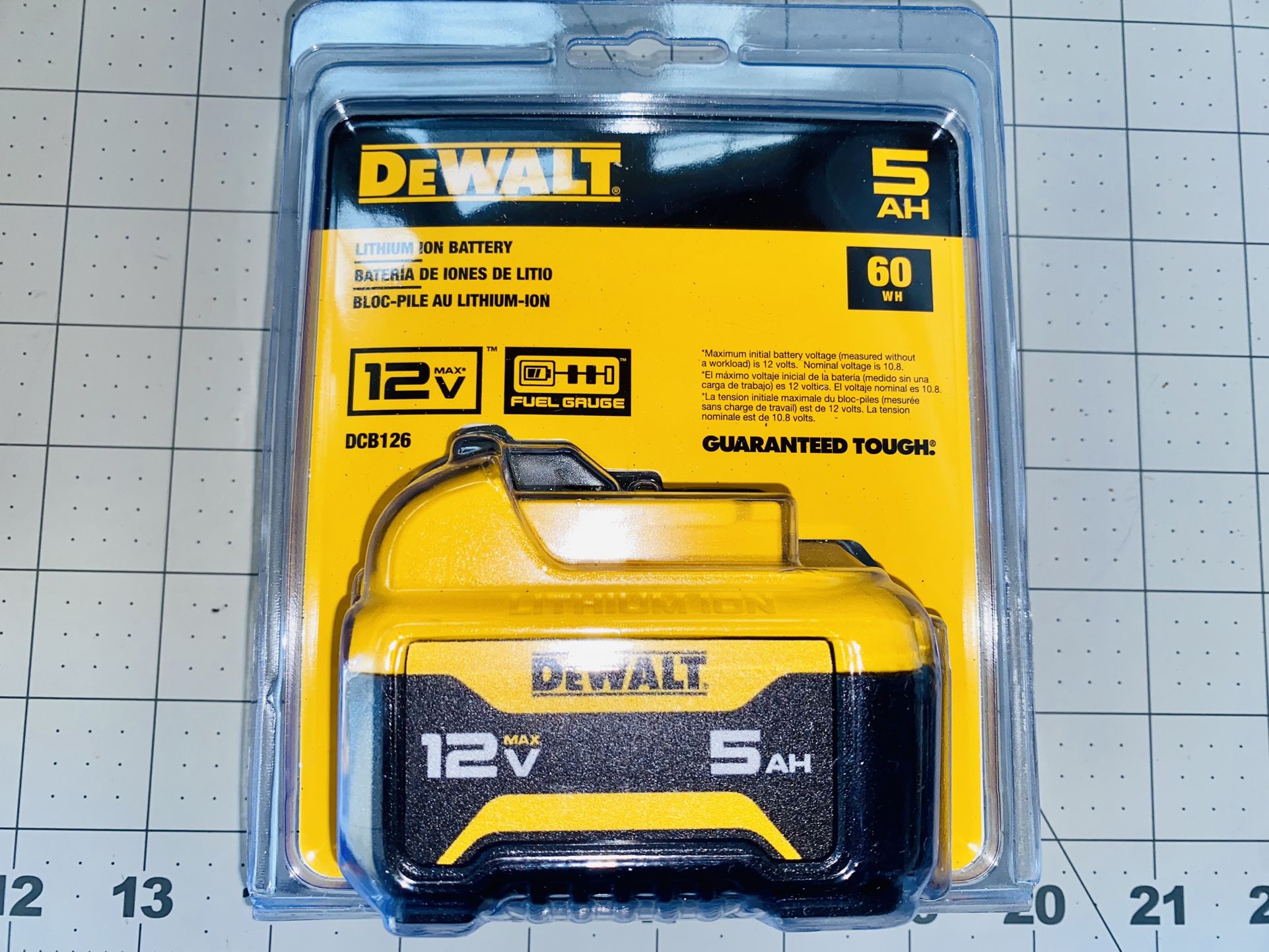 DEWALT 12v 5 AH BATTERY