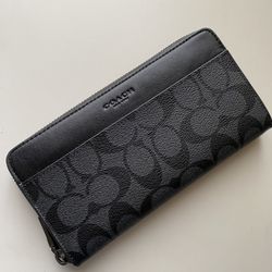 Coach long zip-around wallet for men NEW