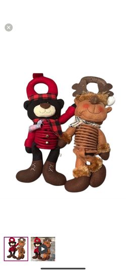 Set Of 2 Hanging Door Christmas Decorations 