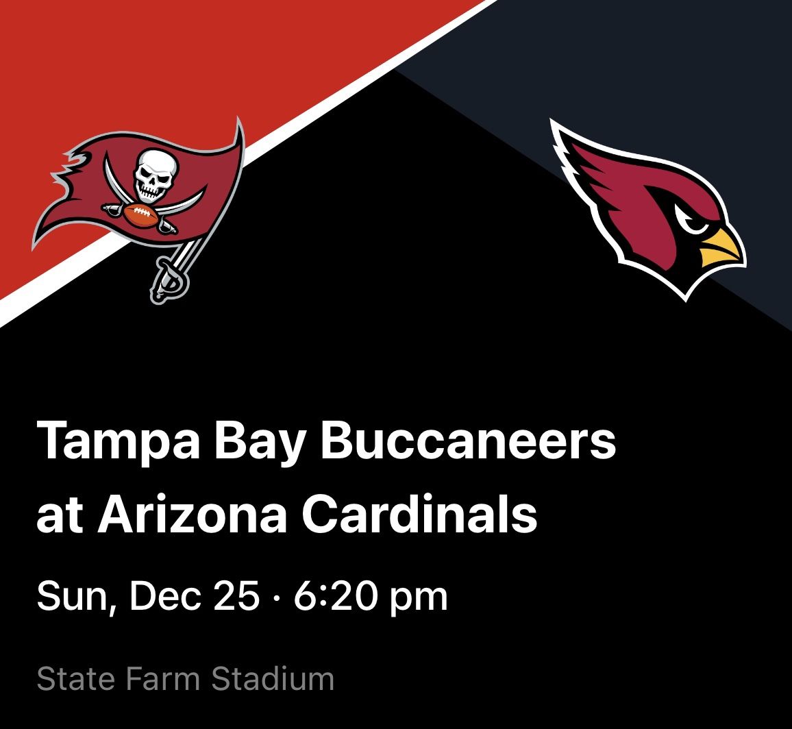 Cardinals Vs Bucs Christmas