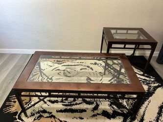 2 beautiful glass tables