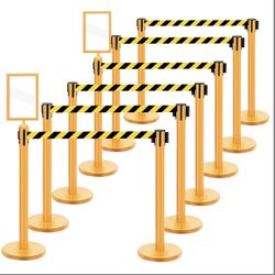 Heavy Duty Crowd Control Stanchions  12-Pack