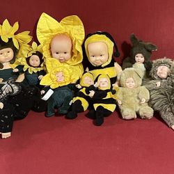 13 Beautiful Authentic Anne Geddes dolls!! Great For A  Christmas Gift Or for someone who’s a Vintage Doll Collector 