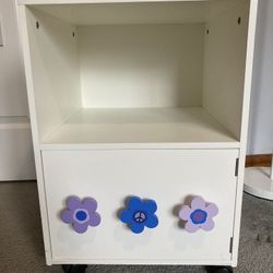 Side Table With Storage For Girl’s Bedroom Or Playroom