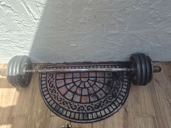 Gym equipment, barbells and 550lb weights