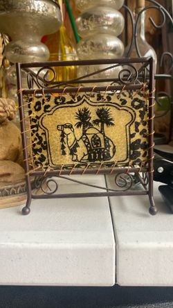 Handmade Moroccan Pig Skin Candle Holder