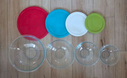Pyrex Mixing Bowls with Lid - Nestles/Stacking 8-piece Set