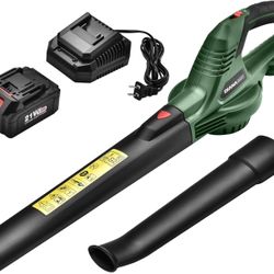 DIANAMIX Green Handheld Lightweight Cordless Electric Leaf Blower For Cleaning