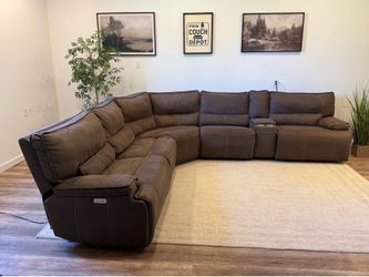 Tahoe brown electric recliner sectional couch delivery available