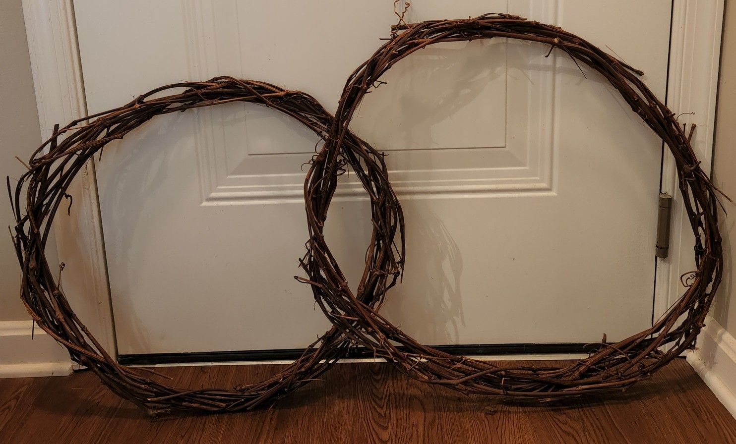 Two Grapevine Oval Wreaths 