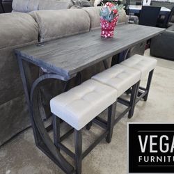 Sofa Table W Stools 
