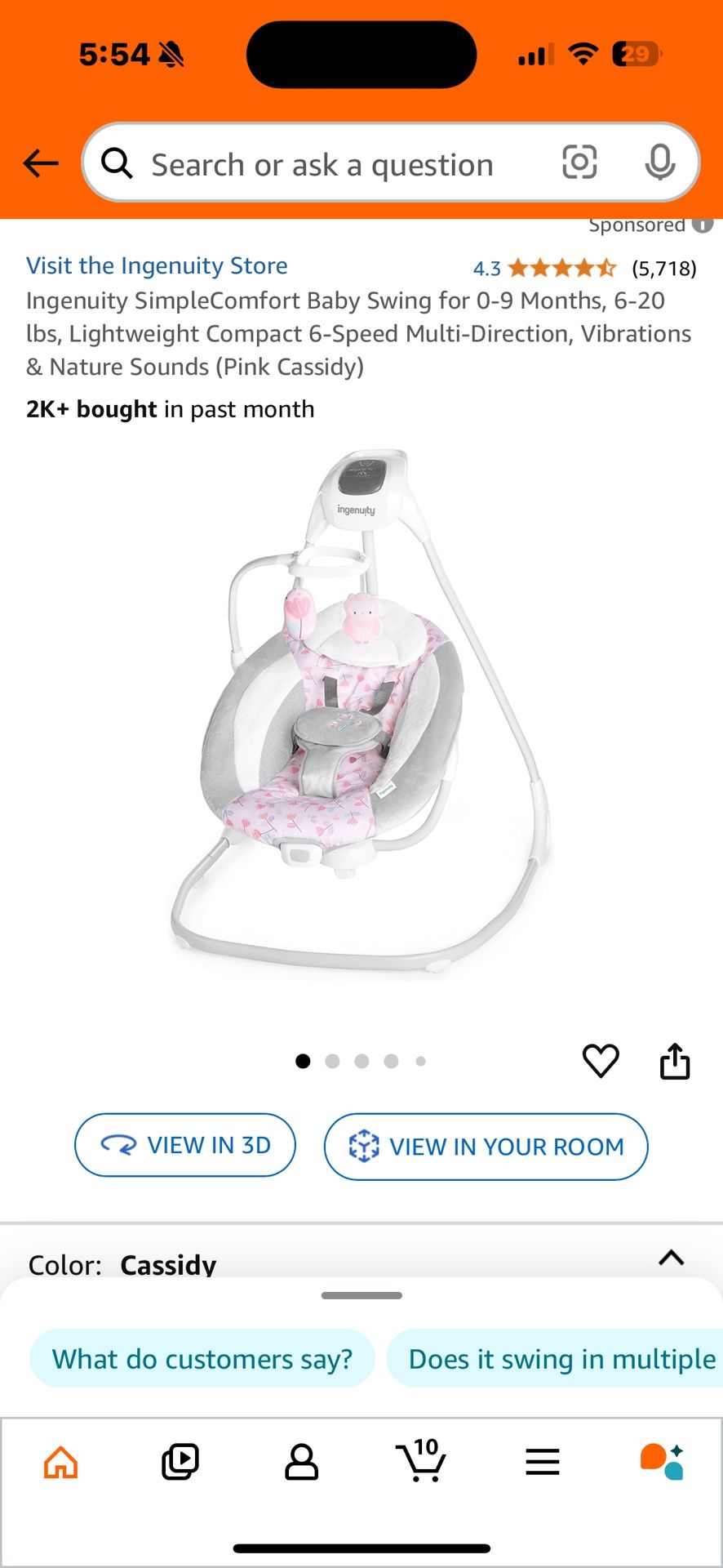 Baby Ingenuity Swing